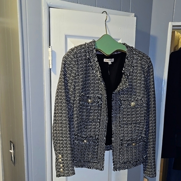 Nanette Lepore Jackets & Blazers - Nanette Lepore Women's Black and White Tweed Jacket